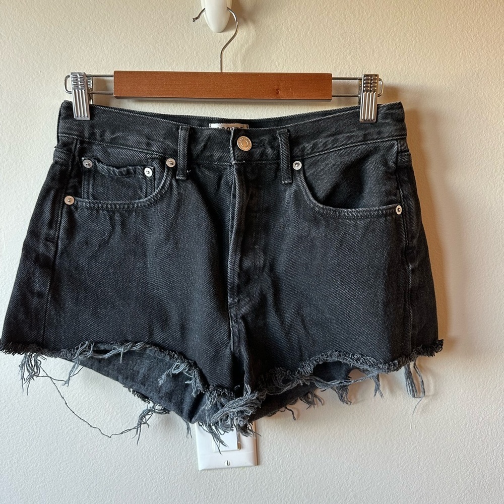 AGOLDE Black Denim Women Shorts